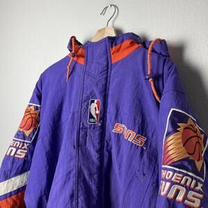 vintage starter phoenix suns purple puffer parka jacket